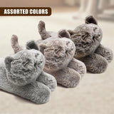 Plush grey kitten toy, 3D design with tail and ears, perfect decoration or gift. - UKBuyZone