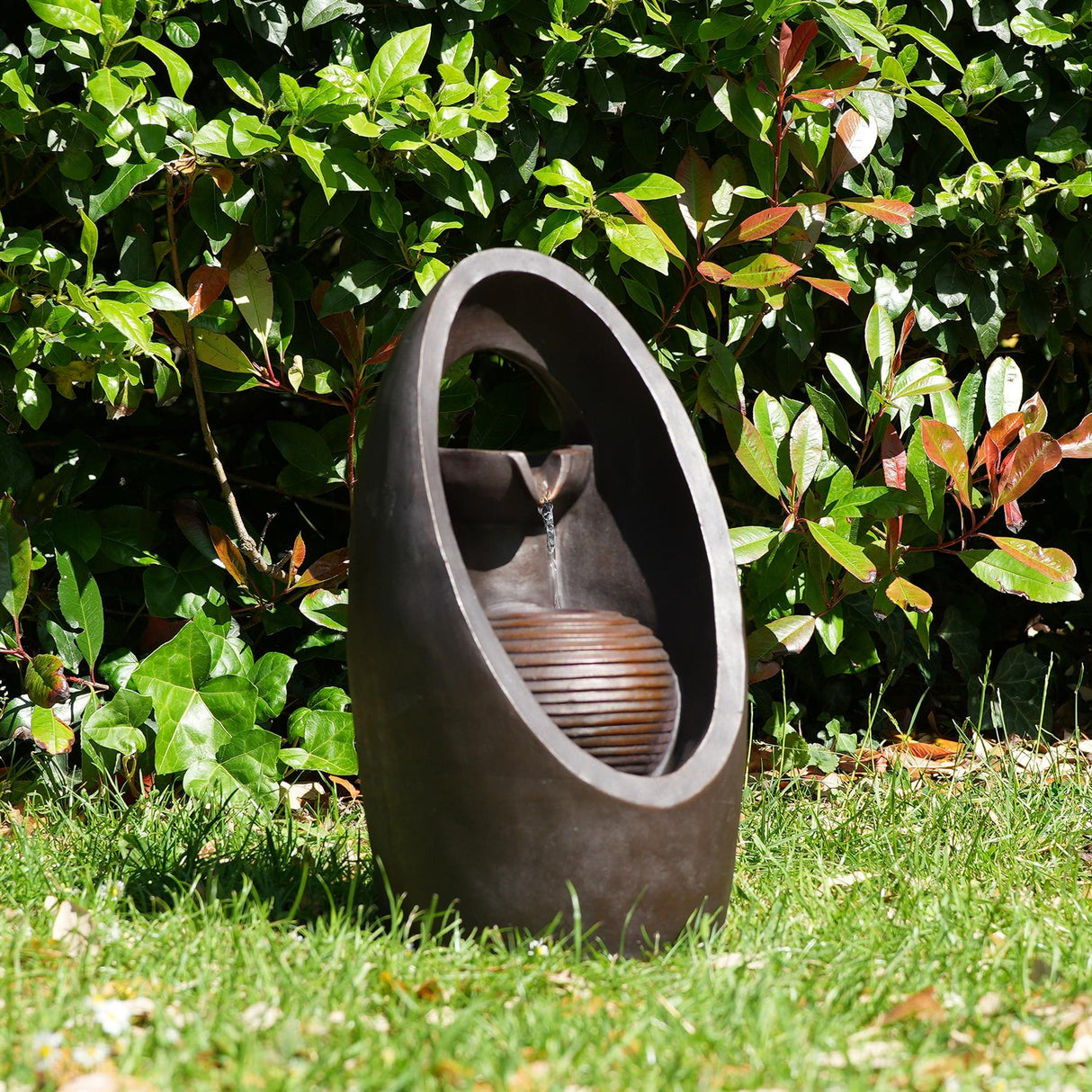 Oval Design Water Feature Outdoor With LED by GEEZY - UKBuyZone