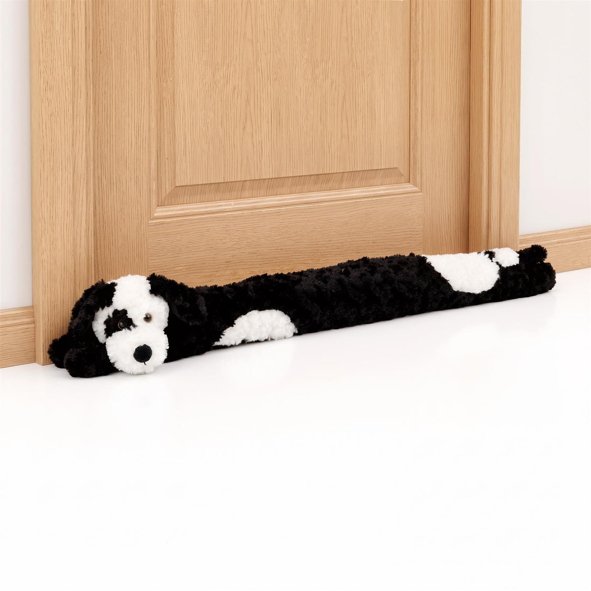 Novelty Black Dog Draught Excluder for Doors