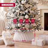 White Faux Fur Christmas Tree Skirt 56cm
