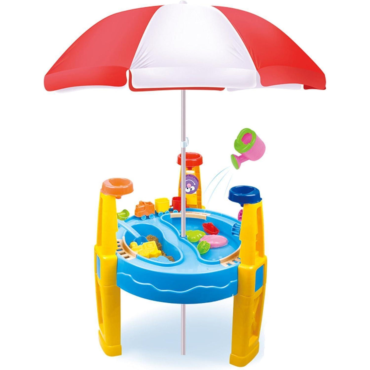 The Magic Toy Shop Sand and Water Table with Parasol