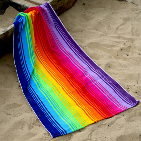 Rainbow Design Large Towel by GEEZY - UKBuyZone