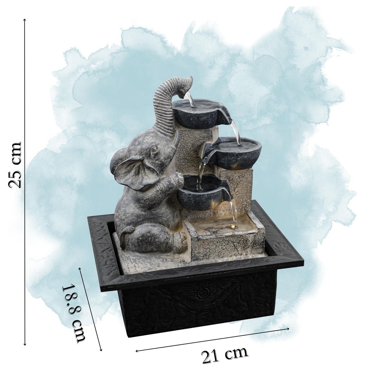 Elephant and Bowls Indoor Fountain by Geezy - UKBuyZone