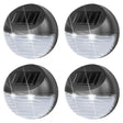 Solar Fence Lights, Set of 4 – Cold White LED, Black by GEEZY - UKBuyZone
