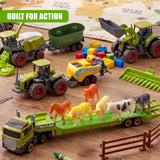23 Piece Die Cast Farm Tractor & Animals Play Set