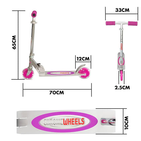 Foldable Kids Scooter Pink by The Magic Toy Shop - UKBuyZone