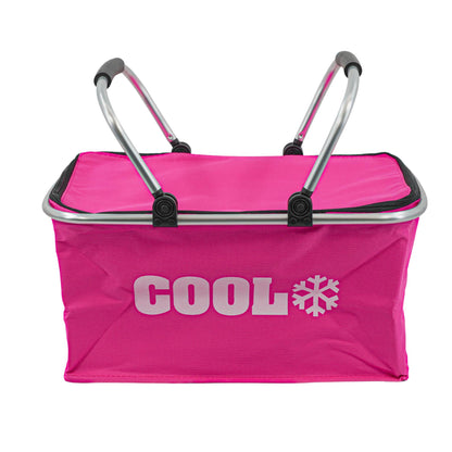 Pink Cooler Basket Bag by Geezy - UKBuyZone