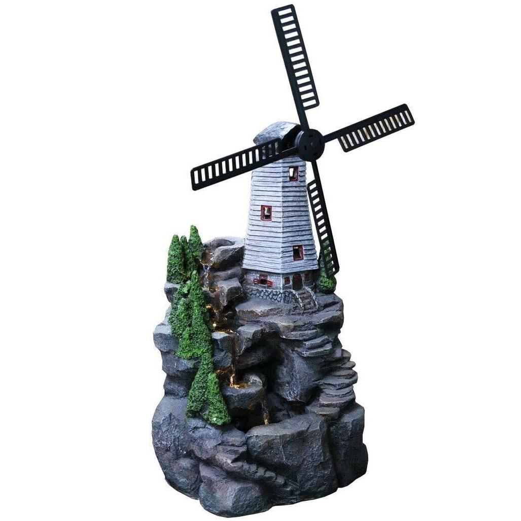 Windmill Fountain LED Indoor Outdoor by GEEZY - UKBuyZone