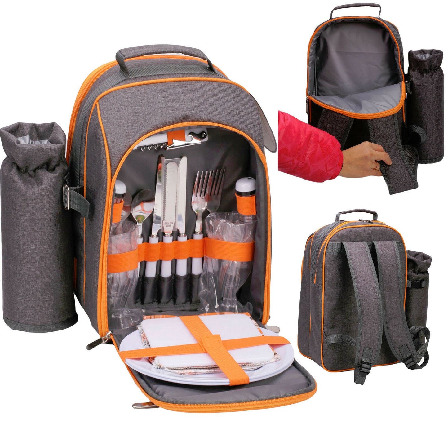 2 Person Picnic Cooler Bag With Accessories by GEEZY - UKBuyZone