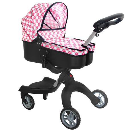 BiBi Doll Dolls 2-In-1 Pink Pram & Carrier