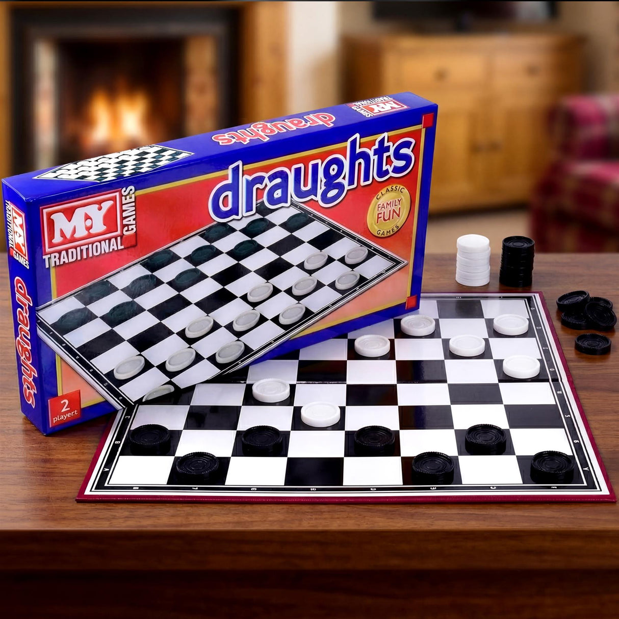 Traditional Folding Draughts Game