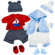 BiBi Outfits - Set of Two Clothes (Stripy Red & Blue) (45 cm / 18") by BiBi Doll - UKBuyZone