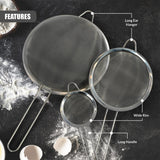 Stainless Steel Sieve Strainers Set of 3