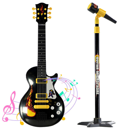 Kids Electric Play Guitar & Microphone Set by The Magic Toy Shop - UKBuyZone