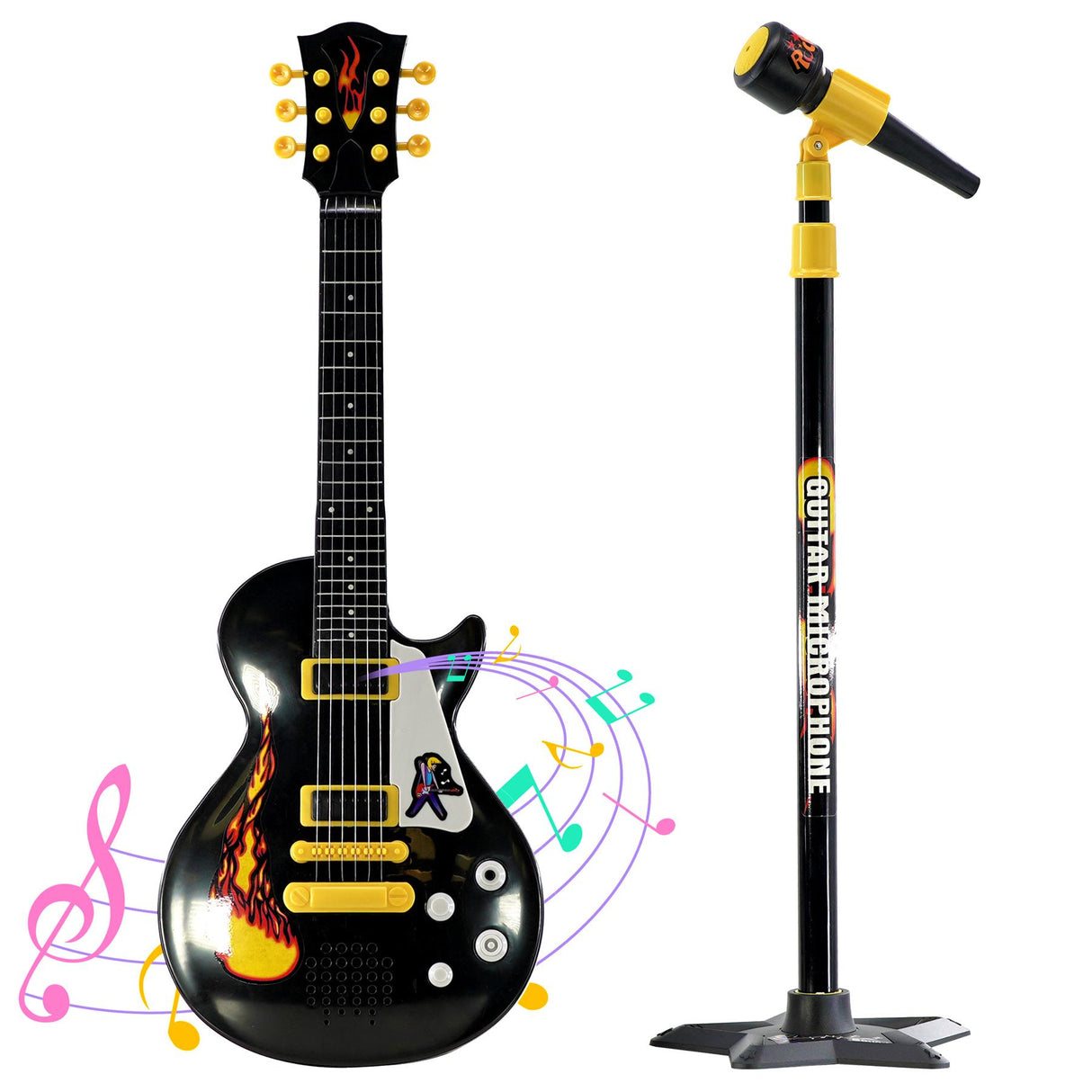 Kids Electric Guitar & Microphone Set