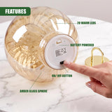 Light Up Glass Bauble, 20cm