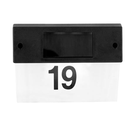 Solar LED House Number Plate Door Sign by Geezy - UKBuyZone