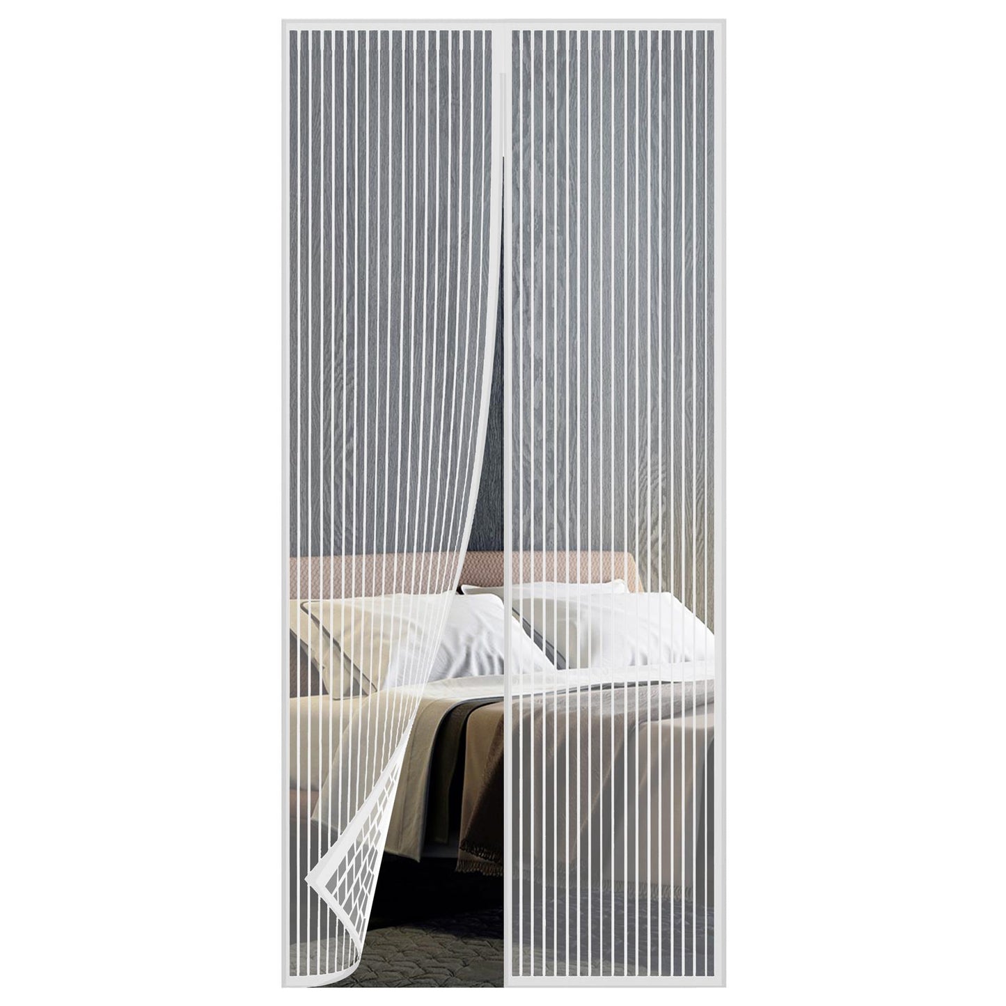 White  Magnetic Insect Door Screen by GEEZY - UKBuyZone