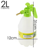 Green garden spray bottle with a pump nozzle, capacity 3 liters (10.6 US fluid ounces).