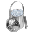 Stainless Steel Ice Bucket With Lid And Ice Tongs by Geezy - UKBuyZone