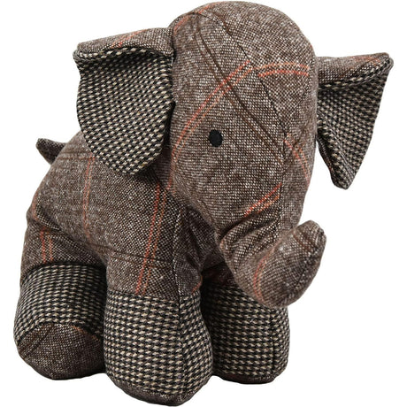 The Magic Toy Shop Tartan Elephant Door Stopper