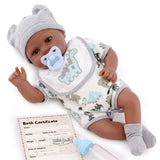 BiBi Black Doll Reborn Boy "Barney" (43 cm / 17")