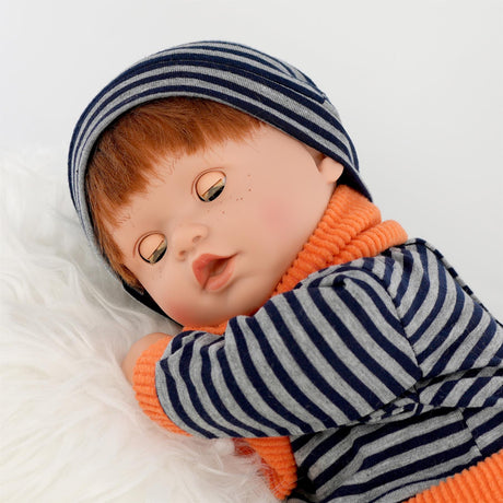 BiBi Sleeping Ginger Boy Doll (45 cm / 18") by BiBi Doll - UKBuyZone