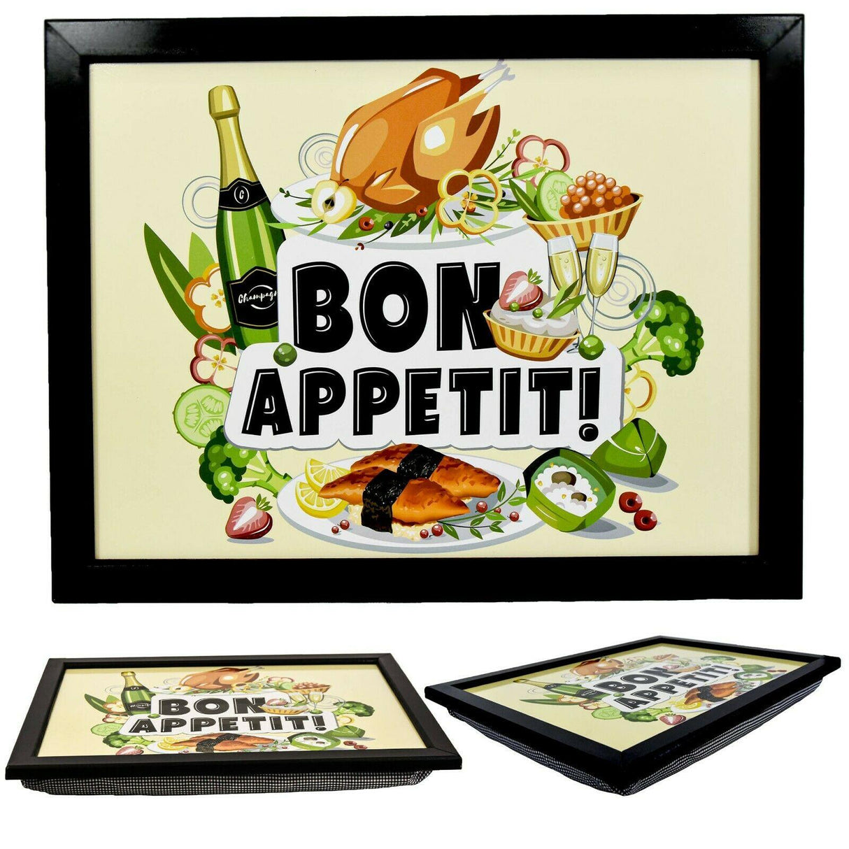 Bon Appetit Lap Tray With Bean Bag Cushion by Geezy - UKBuyZone