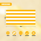 Beach Bath Towel Large Microfibre Orange Striped