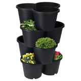 Set of 4 Trio Stackable Flower Pots by GEEZY - UKBuyZone