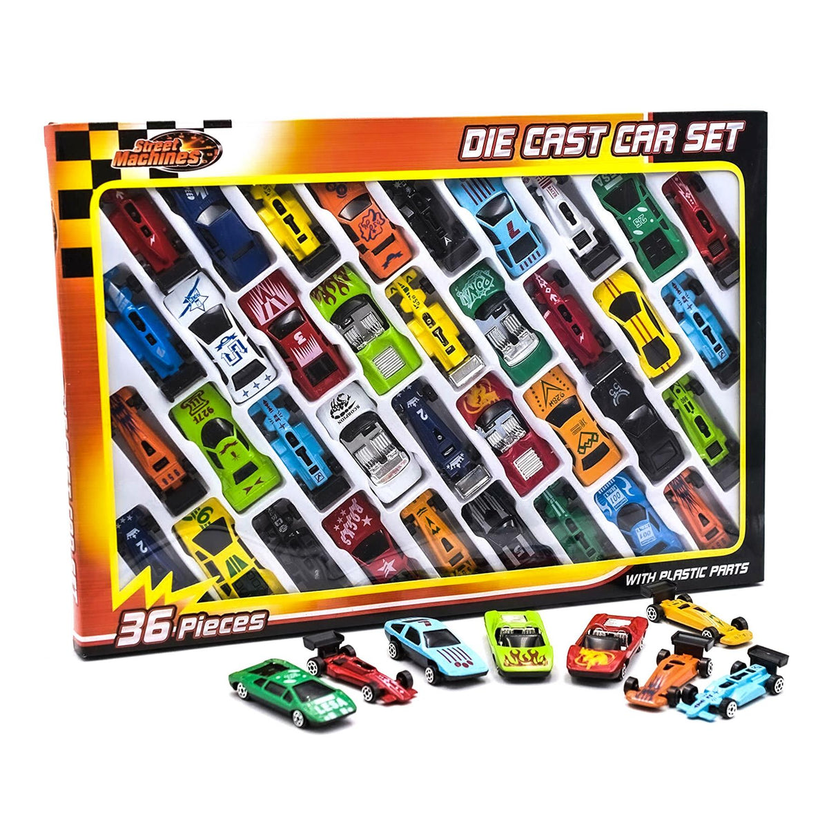 36 Piece Die-Cast Car Set