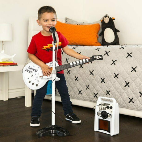 Kids Electric Rock Star Guitar & Microphone Set by The Magic Toy Shop - UKBuyZone