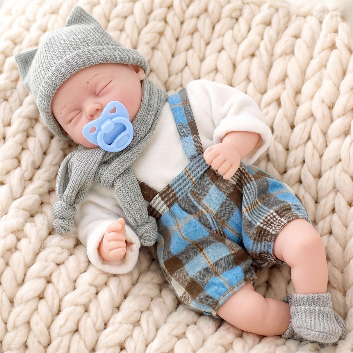 BiBi Baby Doll - Blue Tartan (45 cm / 18")