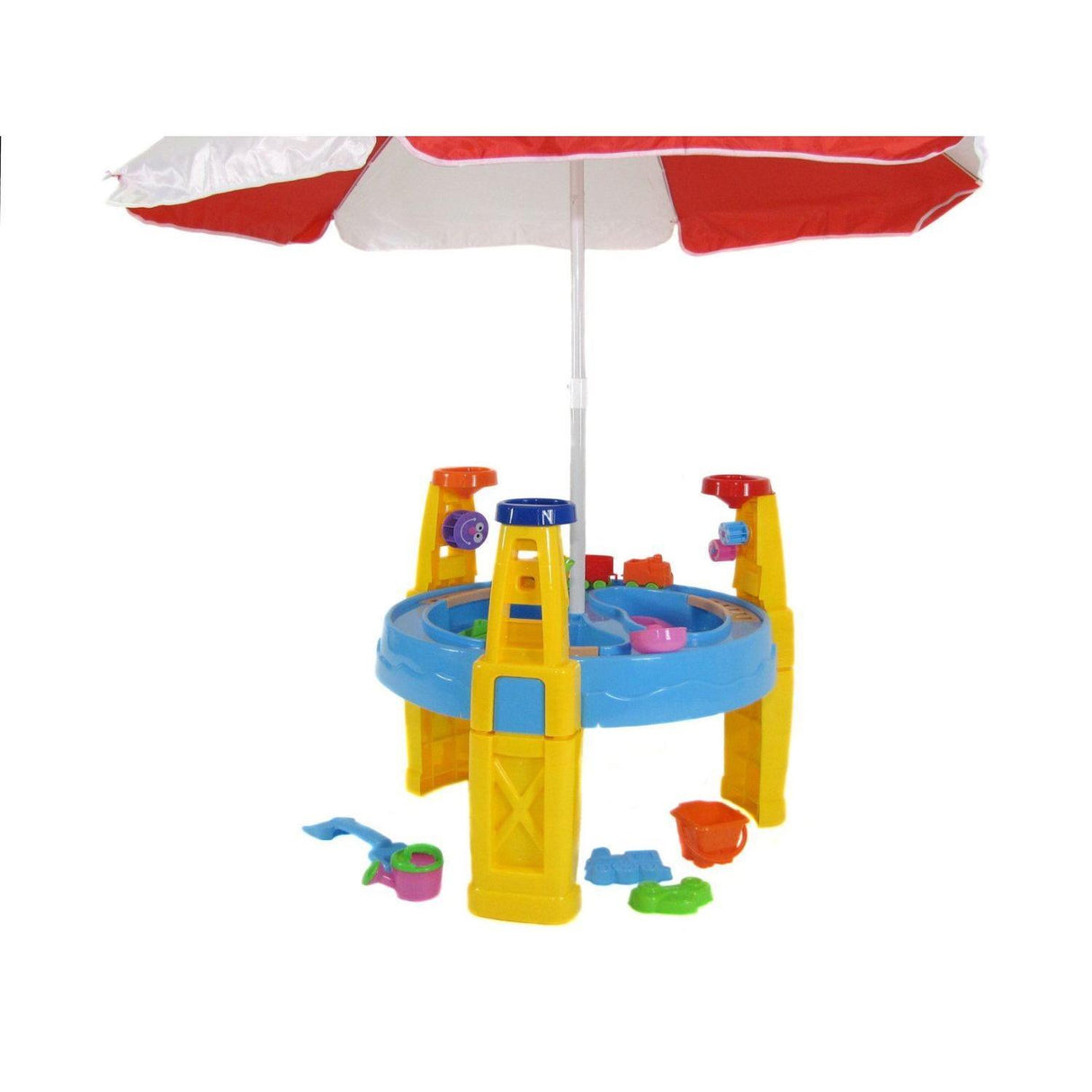 The Magic Toy Shop Sand and Water Table with Parasol