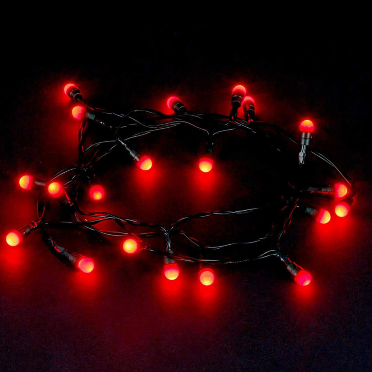 100 Berry Christmas LED Lights Red by GEEZY - UKBuyZone