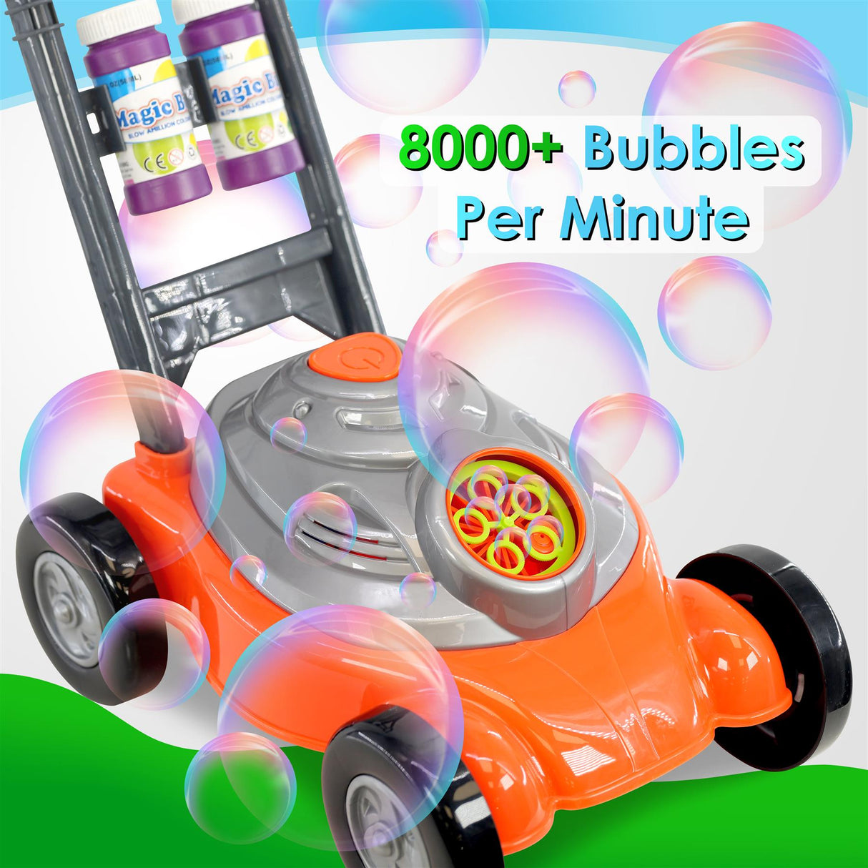 The Magic Toy Shop Kids Bubble Mower Bubble Blowing Toy