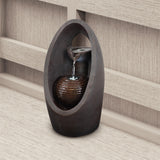 Oval Design Water Feature Outdoor With LED by GEEZY - UKBuyZone