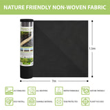 Geezzy non-woven weed control fabric, 1.5x7m, for garden or driveway protection, suitable for pathways and flower beds, prevents weeds from growing through, easy to install. ukbuyzone.