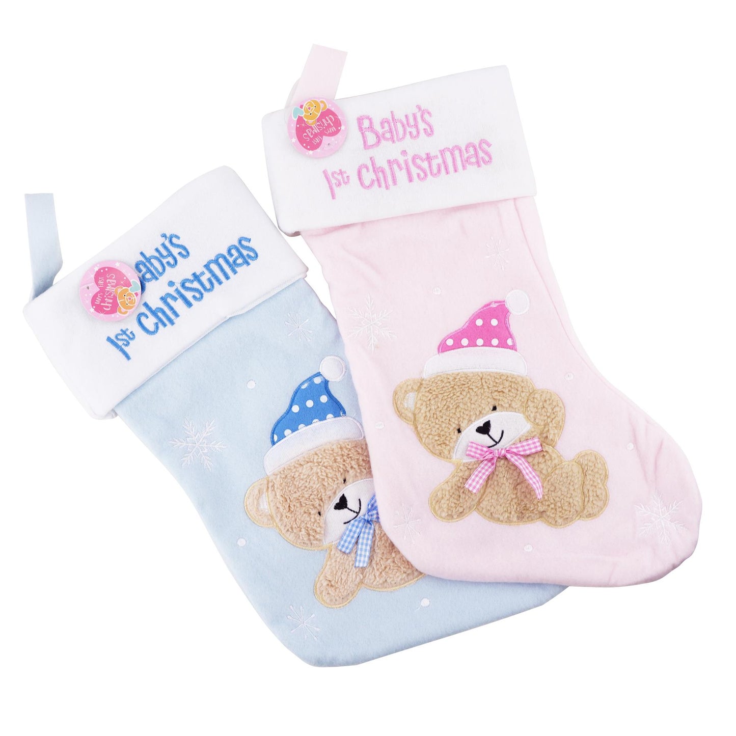 Set of 2 Baby's 1st Christmas Stockings by The Magic Toy Shop - UKBuyZone