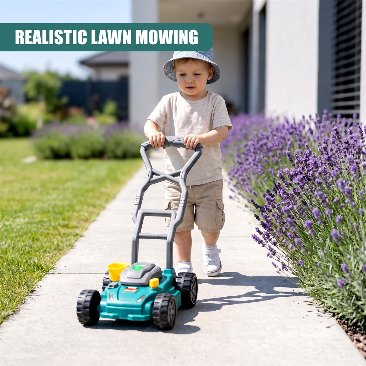 Toy Lawn Mower with Lights & Sounds