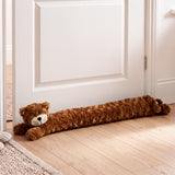 Novelty Draught Excluder for Doors Brown Cat Design
