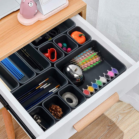 GEEZY Set of 8 Kitchen, Desk, Bathroom Drawer Organizer Set by Geezy - UKBuyZone