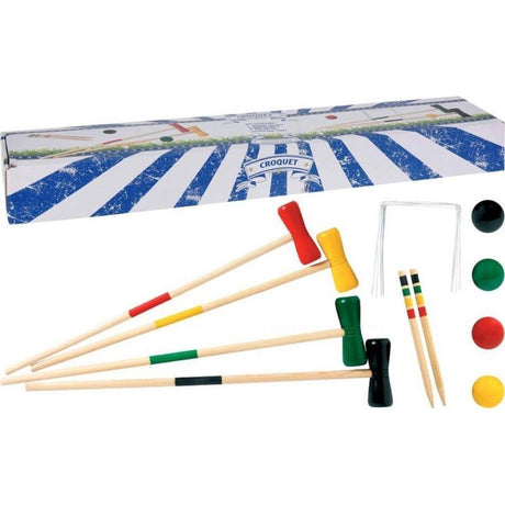 Kids 4 Player Wooden Croquet Set by The Magic Toy Shop - UKBuyZone