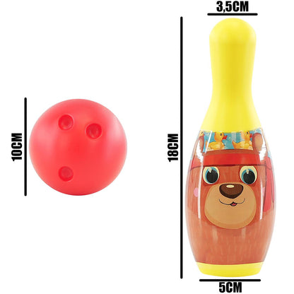 Kids Funny Faces Bowling Play Set by The Magic Toy Shop - UKBuyZone