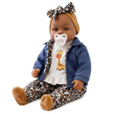 BiBi Black Baby Doll "Cheetah" (45 cm / 18")