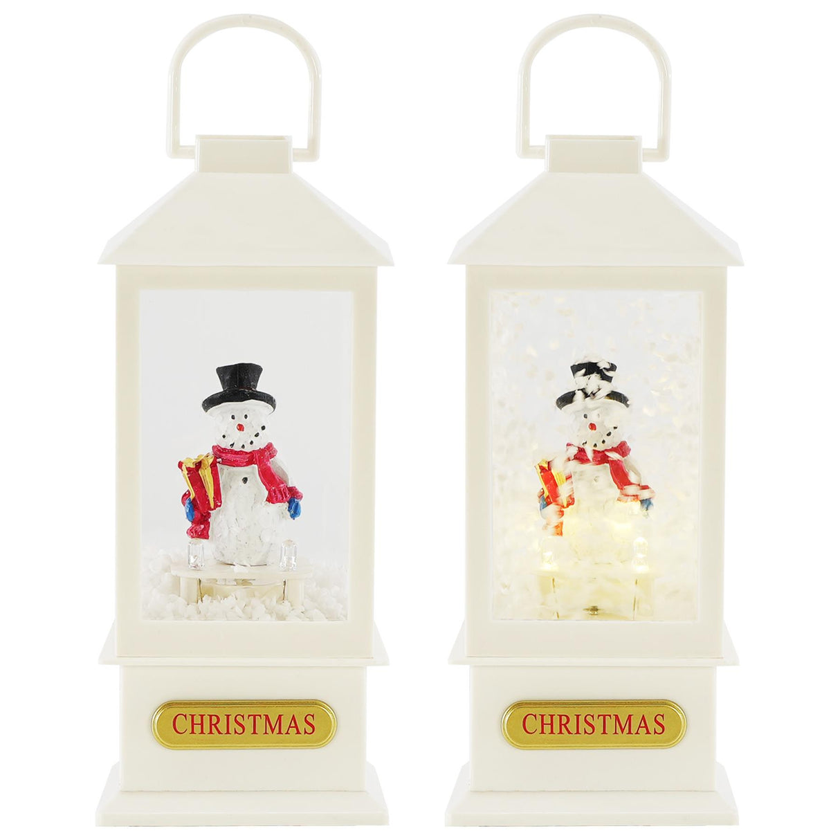 Christmas Lantern With 8 Songs, Light And Snow by The Magic Toy Shop - UKBuyZone