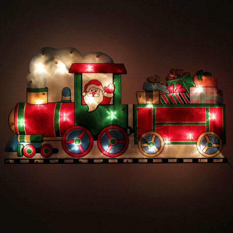 Christmas Silhouette Lights Santa in Train by GEEZY - UKBuyZone