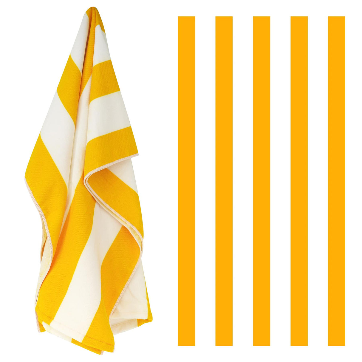 Beach Bath Towel Large Microfibre Orange Striped