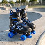 Blue & Black Kids Adjustable Roller Skates