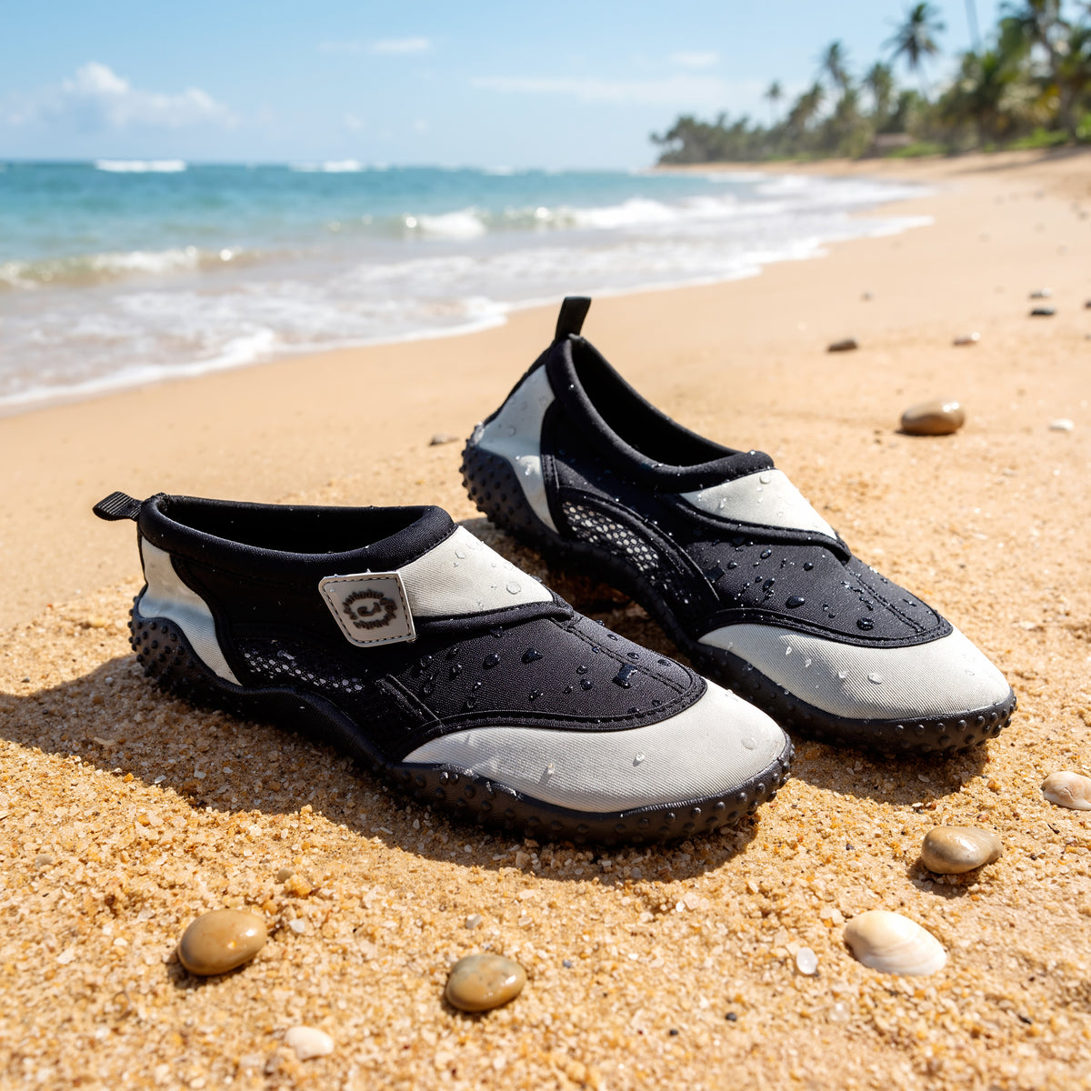 Grey Neoprene Aqua Shoes